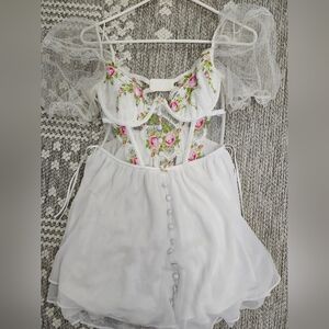 For Love and Lemons white slip dress